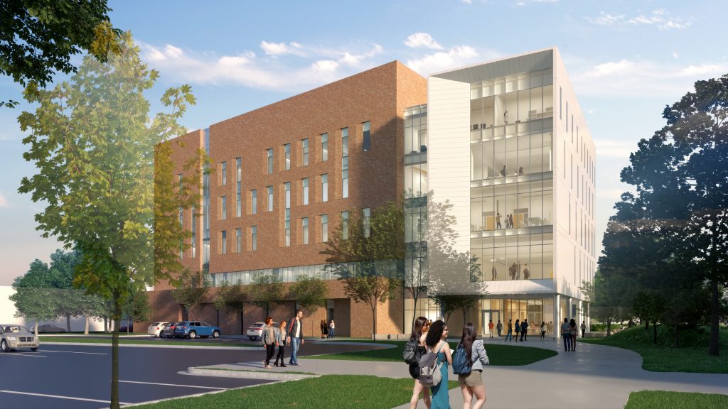 Future home of Elisabeth DeLuca School of Nursing, DeLuca Hall rendering.